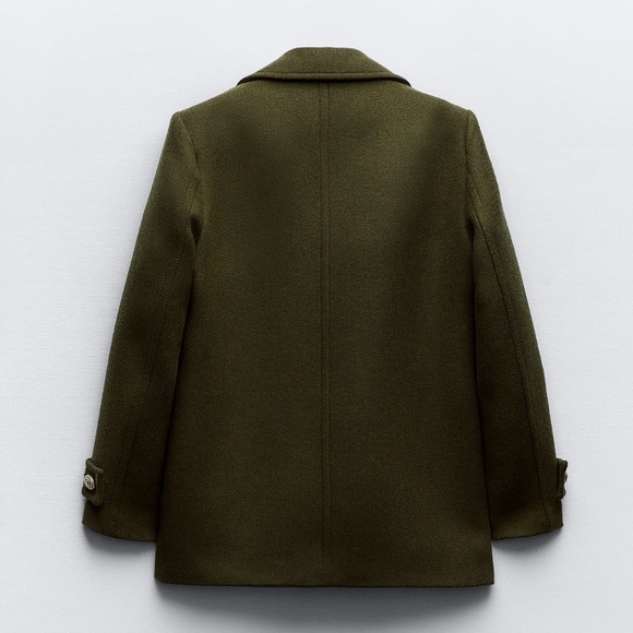 Zara double breasted wool blend coat - Picture 5 of 8